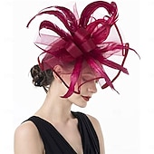 billige Coiffer-kvinner fascinator blomst fjær hatt teselskap for derby cocktail bryllup kentucky fascinators hatt en himmelblå