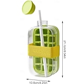 preiswerte Eiswürfelschale-Eisflaschenbecher 2-in-1 berührungslos, 800 ml, Eiswürfelschale, Wasserflaschen, Eiswürfelflaschen mit Strohhalm, tragbare berührungslose Eiswürfelschalen mit Deckel und Behälter, geeignet für die