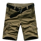 cheap Classic-Men&#039;s Cargo Shorts Shorts Summer Shorts Multi Pocket Flap Pocket Camo Comfort Wearable Knee Length Outdoor Sport Daily Fashion Casual Black Yellow