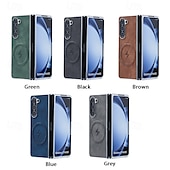 お買い得  サムスン用ケース-電話 ケース 用途 Apple AirTag Zフォールド7 Zフォールド6 Z Fold 5 Z Fold 4 Z Fold 3 バックカバー ワイヤレス充電をサポート 耐衝撃 PC PUレザー