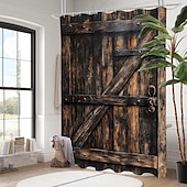 baratos Cortinas de Banho-Cortina de Chuveiro com 12 Ganchos 180cm*180cm(70&quot;*70&quot;) Poliéster Lavável à Máquina à Prova d&#039;Água com Padrão de Porta Falsa Vintage