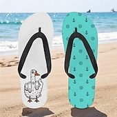 お買い得  グラフィックプリントシューズ-グースデザインとロープ柄のメンズビーチサンダル - ビーチや夏のアクティビティにリラックスしたビーチスタイルを演出します。