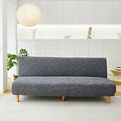ieftine Futon Sofa Cover-țesătură jacquard husă canapea extensibilă fără brațe huse canapea protector elastic husă bancă