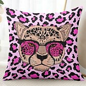 levne zvířecí styl-Dekorativní povlak na polštář zvířecí leopard 1PC měkký čtvercový povlak na polštář pro ložnici obývací pokoj pohovku křeslo