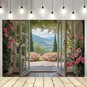 preiswerte Landschaftsteppich-schöne natürliche Landschaft vor dem Fenster hängen Wandteppich Wandkunst große Wandteppich Wandbild Dekor Fotografie Hintergrund Decke Vorhang Haus Schlafzimmer Wohnzimmer Dekoration