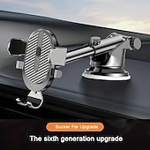 abordables Supports de voiture-Support de téléphone portable ABS pour tableau de bord de voiture - Support pivotant étanche avec ventouse pour clip de navigation multifonction automatique compatible avec les smartphones de taille 4