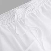 baratos Retrô-Homens Calças de linho Calças Calça verão Calças largas Com Cordão Cintura elástica Botão Lateral Tecido Respirável Comprimento total Ao ar livre Férias Casual Férias Estilo Étnico Preto Branco