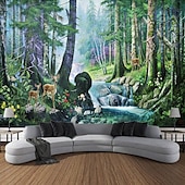 cheap Forest Tapestry-Plant and animal landscapes Tapestry Mural Decor Photograph Backdrop Blanket Curtain Home Bedroom Living Room Decoration
