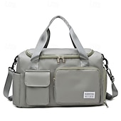 baratos armazenamento de bagagem e viagem-Bolsa de viagem de fim de semana, bolsa esportiva com compartimento para sapatos, bolsa de ginástica com compartimento para roupas molhadas e secas para mulheres e homens, bolsa de ombro de grande