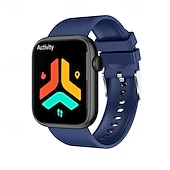 abordables Montres connectées-QX7 Montre intelligente 1.85 pouce Smartwatch Montre Connectée Bluetooth Rappel sédentaire Réveil Calendrier Compatible avec Smartphone Femmes Hommes Rappel de Message Podomètre Cadran de montre