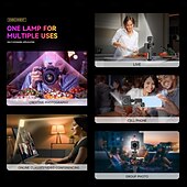 halpa poraustarvikkeet-mini rgb led-videovalo 2500k-9000k himmennettävä 8 valotehostetta videoneuvotteluvalo tietokoneeseen tabletti matkapuhelin dslr-kamera sisäänrakennettu akku näyttöliittimellä  &amp; kylmäkenkäteline