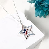  250-jähriges Jubiläum USA Halskette USA Flagge Lässig Erwachsene Herren Damen Fünfhundertjahrfeier Maskerade Unabhängigkeitstag / 4. Juli Festival Verkleiden