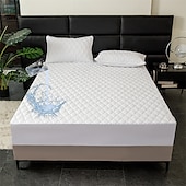 abordables Parures de draps-Protector de matelas imperméable Matelas matelassé Housse de matelas ajustée Protéger le lit Housse de lit épaisse Antidérapante Draps ajustés avec poche profonde Silencieux Hypoallergénique