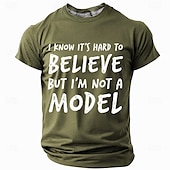 billige Morsomme T-skjorter for menn-Herre Morsom Slang T skjorte Kortermet T skjorte 3D-utskrift Crew-hals Skjorte Mote Daglig Fritid Gate Avslappet Daglig Svart Rød Blå Sommer Vår Klær S M L XL XXL XXXL 4XL