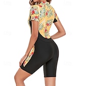 Недорогие Рашгард One Pieces-Жен. Рашгард купальник Передняя молния Спандекс УФ-защита от солнца UPF50+ Быстровысыхающий Длинный рукав Купальники Купальный костюм Серфинг Пляж  Водные виды спорта Лето