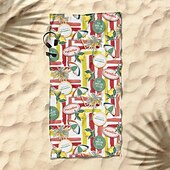 cheap Beach Towel Sets-Printed Beach Towel, Lightweight Quick-Dry Sand-Free Beach Blanket, Ideal for Travel, Pool, and Outdoor Use