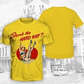 お買い得  トップス-Ｔシャツ(21) レトロポスター レトロガール グラフィック柄 用途 男性用 成人 マスカレード 3Dプリント バケーション パーティー