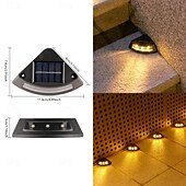 cheap Outdoor Wall Lights-4 Pcs Solar Step Ground Light Solar Step Stair Decor Garden Lights Trail Light Outdoor Waterproof Yard Guide Light