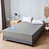 cheap Sheets &amp; Pillowcase-Queen Full King Protective Bed Cover Waterproof Mattress Protector Fitted Waterproof Sheet Bed Protector Mattress Pad Fitted Sheet Adjustable 4 Corners With Elastic Band
