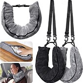 baratos Acessórios de cama-Travesseiro de Viagem Stuffable Travesseiro de Veludo para Viagem com Luggage Extra Travesseiro Stuffable com Tamanho de Pescoço Ajustável Essenciais de Viagem Travesseiro de Viagem Compactável para