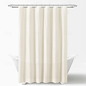 cheap Shower Curtains-Shower Curtain PEVA Waterproof Mildew Resistant Bathroom Curtains with Hooks Easy Installation Quick-Drying 180cm*180cm(70&quot;*70&quot;) White Blue