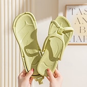 abordables Zapatillas de estar por casa-Zapatillas de Baño Portátiles para Parejas Ligeras EVA Antideslizantes Suaves y Cómodas Suela Plegables Zapatillas para Hombres y Mujeres con Pies Planos