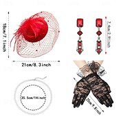 abordables Accesorios y más-1920s El gran Gatsby Diadema de estilo flapper El gran Gatsby Retro Brillo chispeante Cristal / Strass Mujer Carnaval Mascarada Ropa de fiesta de noche Mascarada Festival Adulto Guantes Collare