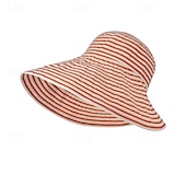 billige Hatter-solhatt for kvinner bred brem sommer upf50 uv-beskyttelsesstripe lett fottur utendørs caps