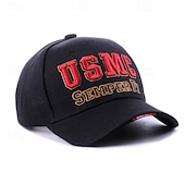 Χαμηλού Κόστους Καπέλο μπέιζμπολ ανδρών-Ανδρικά Τζόκεϊ Καπέλο ηλίου Καπέλο φορτηγατζή Μαύρο Ρουμπίνι Μείγμα Βαμβακιού Κεντητό Μοντέρνα Καθημερινό Καθημερινά Σχολικός Ρουχισμός Γράμμα Προσαρμόσιμη Αντιηλιακό Αναπνέει