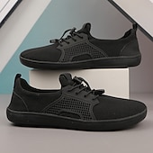 preiswerte Sneaker für Herren-Barfuß-Sneakers aus hellbraunem Strick für Herren – flexibles, bequemes Design mit Schnürverschluss für aktive und lässige Kleidung