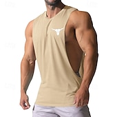 cheap Tank Tops-Men&#039;s Tank Top Vest Top Undershirt Sleeveless Shirt Sleeveless Crew Neck Summer Print Fashion Designer Basic Classic Vacation Street Going out Black White Pink Top Tee for Men