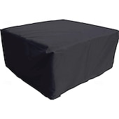 baratos capas de móveis de pátio-capa de mesa de pátio varanda retangular preto protetor de jantar ao ar livre à prova d&#039;água capa de mesa à prova de poeira capas de móveis com sacos de armazenamento para móveis de jardim ao ar livre