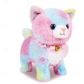 お買い得  ぬいぐるみ-子供用電動リーシュ犬は吠えて歩くことができ、取り外し可能で洗えるシミュレーションぬいぐるみテディペット猫小さな女の子のおもちゃ