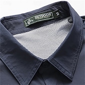 economico Camicie da lavoro da uomo-Per uomo Camicia Camicia Estiva Camicia casual Camicia con Bottoni Camicia cargo Nero Blu Verde Kaki Verde militare Manica Corta Semplice Colletto a Camicia Vacanza Camicia hawaiana Tasca