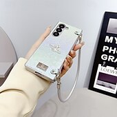 Χαμηλού Κόστους Samsung Θήκη-τηλέφωνο tok Για Samsung Galaxy Z Διπλώστε 6 Z Fold 5 Z Fold 4 Z Fold 3 Πίσω Κάλυμμα με λουράκι καρπού Ανθεκτική σε πτώσεις Ρετρό TPU PC
