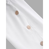 economico retrò-Per uomo Pantaloni di Lino Pantaloni Estivi Coulisse Elastico in vita Bottone laterale Semplice Confortevole Traspirante Lunghezza intera Casuale Quotidiano All'aperto Vacanza Classico Nero Bianco