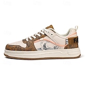 preiswerte Sneaker für Herren-Modische Herren-Sneaker – Retro-inspirierte Muster, Kunstledermaterial, ideal für Freizeitausflüge und Abenteuer in der Stadt