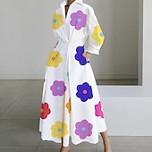 Damen Hemdblusenkleid Freizeitkleid Swingkleid Maxi Langes Kleid Outdoor Büro Urlaub Basic Modern Hemdkragen Geraffte Tasche Langarm Sommer Frühling Herbst 2023 Regular Fit Schwarz Armeegrün preiswerte schwarzes Maxikleid-Damen Hemdblusenkleid Freizeitkleid Swingkleid Maxi Langes Kleid Outdoor Büro Urlaub Basic Modern Hemdkragen Geraffte Tasche Langarm Sommer Frühling Herbst 2023 Regular Fit Schwarz Armeegrün