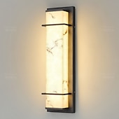 preiswerte Außenwandleuchten-Outdoor-LED-Wandleuchte Liniendesign wasserdichte Beleuchtung Innen Marmor Wandleuchte moderne Schlafzimmer warmweißes Licht 1 Stück