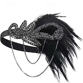 olcso Kiegészítők és még sok más-1920-as évek A nagy Gatsby Flapper fejpánt A nagy Gatsby Toll Retro Csillogó glitter Kristály / Strassz Jelmez Női Farsang Álarcos mulatság Április bolondja Party estélyi viselet Álarcos mulatság