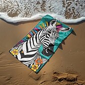 preiswerte Strandtuch-Sets-bedrucktes Strandtuch, leichte, schnelltrocknende, sandfreie Stranddecke, ideal für Reisen, Pool und den Einsatz im Freien