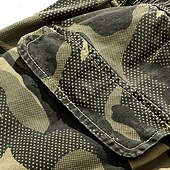preiswerte Klassiker-Herren Cargo-Shorts Shorts mit Camouflage-Muster Shorts Sommershorts Kordelzug Elastischer Bund Mehrere Taschen Tarnung Komfort tragbar Knielang Outdoor Sport Täglich Mode Lässig Tarnung Khaki