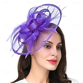ieftine fascinatoare-Căciulă din Tulle cu Pene Fedora pentru Nuntă Petrecere cu Ceai Cursa de Cai Vintage Drăguț cu Accesoriu cu Pene