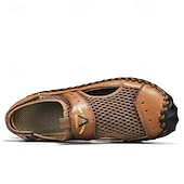 preiswerte Outdoor-Sandalen-Braune Mesh-Sandalen für Herren – atmungsaktive und stylische Sommerschuhe für Strand, Urlaub &amp; Outdoor-Aktivitäten