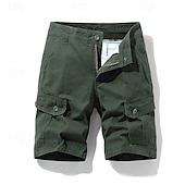 economico Classico-Per uomo Pantaloncini cargo Shorts Pantaloncini Estivi Multi-tasche Bottonato Tasca con Patta Semplice Comodità Indossabile Lunghezza al ginocchio All&#039;aperto Sport Quotidiano Moda Casual Nero Blu