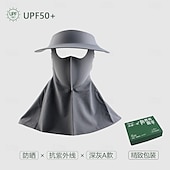 cheap Home Wear-Summer Sunscreen Ice Silk Breathable Mask Anti-ultraviolet Simple Black Glue Brim Eye Protection