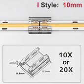 cheap LED Accessories-COB LED Strip Connectors 8mm 10mm 2 Pin COB LED Strip Connectors 10PCS 20PCS I-Shaped L-Shaped Board to Board Corner Connectors Transparent and Gapless LED Tape Light Connectors Suitable for DIY COB