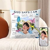 voordelige Gepersonaliseerde geschenken-Aangepaste kussensloop Voeg uw afbeelding toe God Herinneringskussen Persoonlijk cadeau Foto ontwerp Afbeelding Mode Casual kussensloop Kussenhoes 1 st Aangepast gemaakt