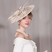 billige Fascinatorer og hatter-Linfrø / Strass / Fjær Kentucky Derby-hatt / fascinators / Hatter med Blomster 1 stk Bryllup / Spesiell Leilighet / Te Fest Hodeplagg