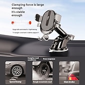 abordables Supports de voiture-Support de téléphone portable ABS pour tableau de bord de voiture - Support pivotant étanche avec ventouse pour clip de navigation multifonction automatique compatible avec les smartphones de taille 4